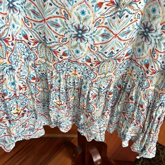 Cooper and Ella midi cold shoulder floral dress size lg - Picture 6 of 9